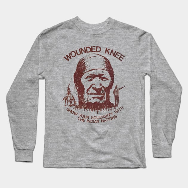 Wounded Knee 1890 - 1990 Vintage Long Sleeve T-Shirt by RASRAP